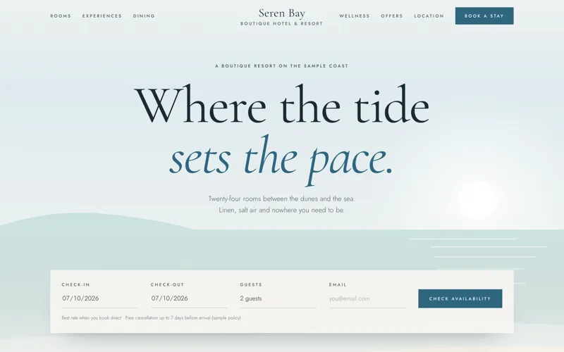 Boutique Hotel template