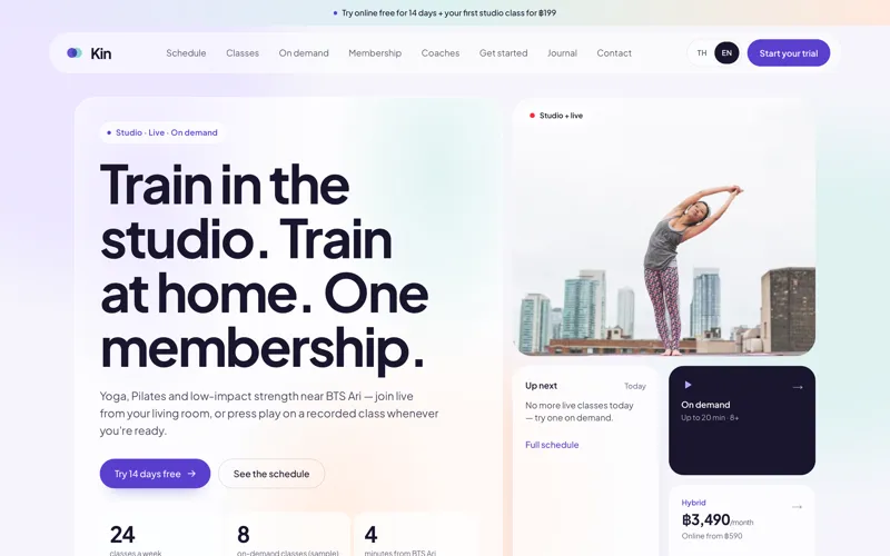 Hybrid Fitness Studio template